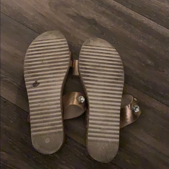 Rose Gold Rhinestone Sandals - Picture 6 of 6
